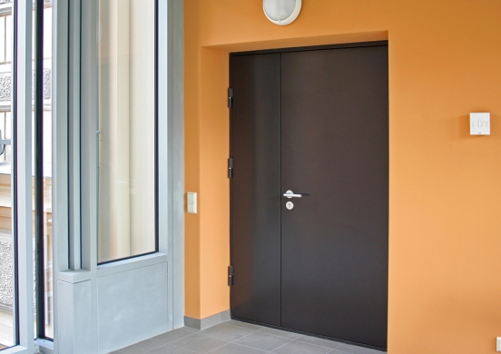 Steel fire door