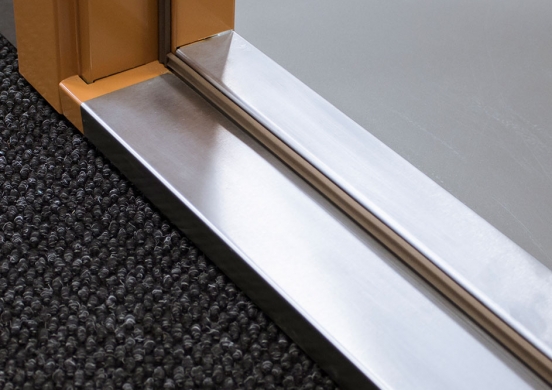 Stainless steel threshold