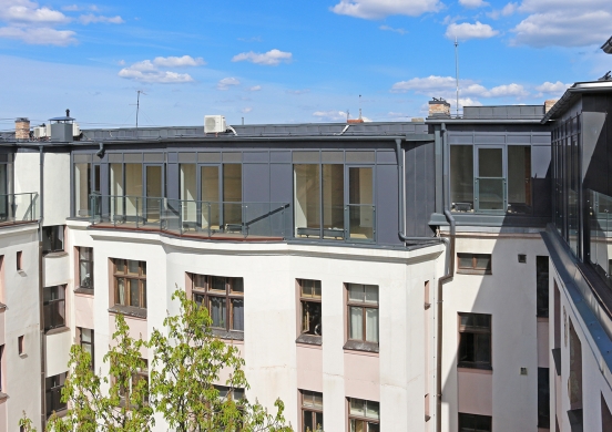 glass and aluminum facades