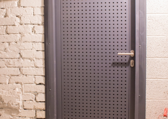 Steel perforated door