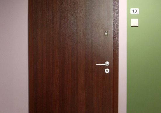 Laminate finished metal doors