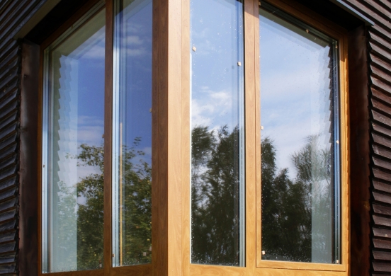 wood grain finish aluminum windows