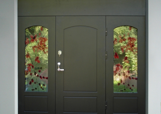 entrance MDF finished steel door for house