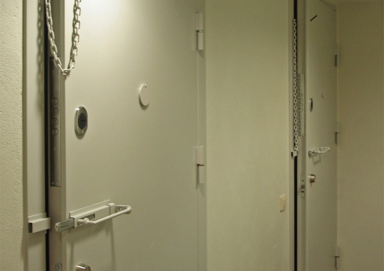 prison cell door for police custody